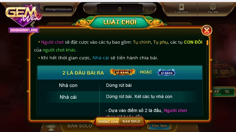 Cách tính điểm xì dách phụ thuộc vào từng lá bài khác nhau