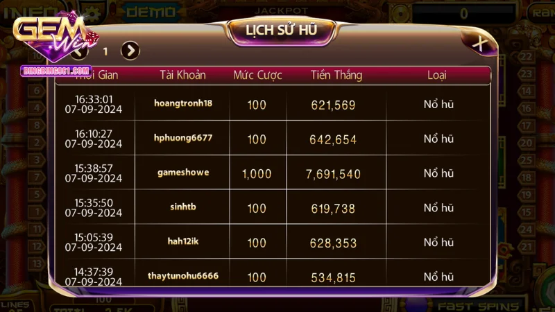 Luật tính điểm của game nổ hũ dựa vào biểu tượng quay được