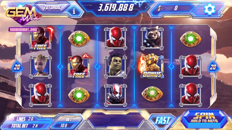 Nổ hũ siêu anh hùng Gemwin nổi bật với giao diện mới mẻ, hiện đại