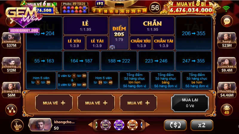 Giải thích những quy luật trong game keno lộc phát gemwin