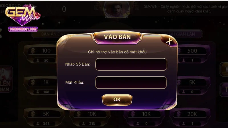 Tốc độ load game bài tiến lên miền nam gemwin cực nhanh