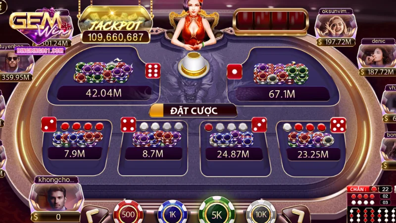 Mỗi cửa cược xóc đĩa online gemwin sẽ có tỷ lệ thưởng khác nhau