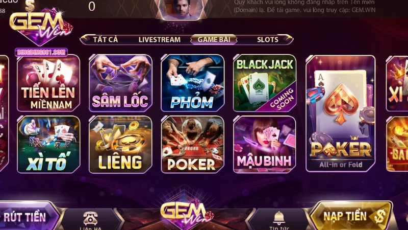 Bài Phỏm tại cổng game Gemwin được đầu tư bài bản